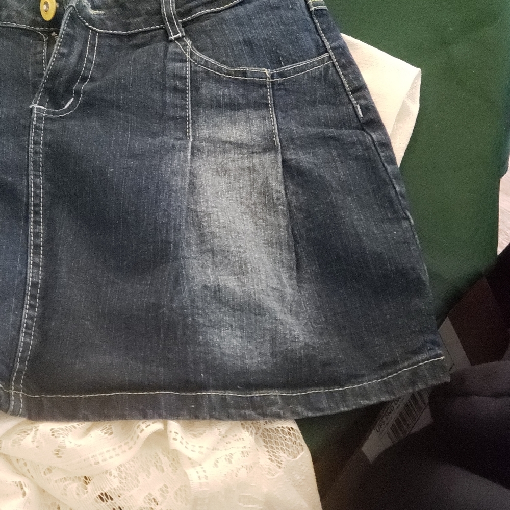 Denim Vintage Mini Skirt - Picture 3 of 7